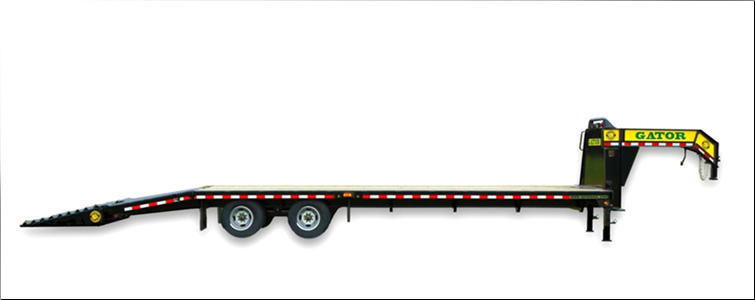 Gooseneck Flat Bed Equipment Trailer | 20 Foot + 5 Foot Flat Bed Gooseneck Equipment Trailer For Sale   Sequatchie County, Tennessee